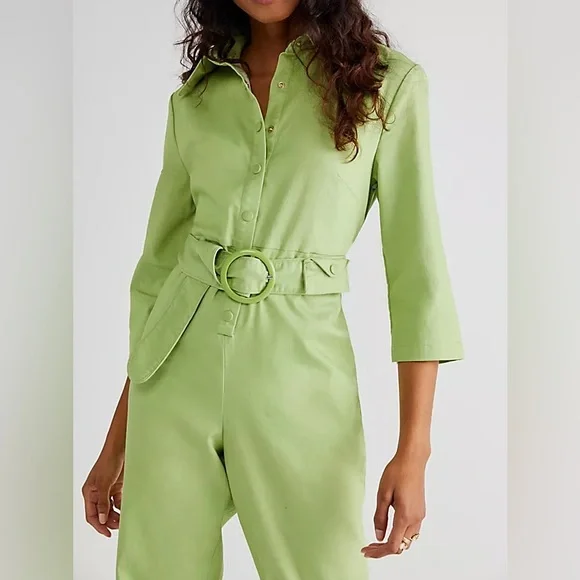NWT House of Sunny Golden Years green coverall jumpsuit boiler suit - Picture 4 of 9